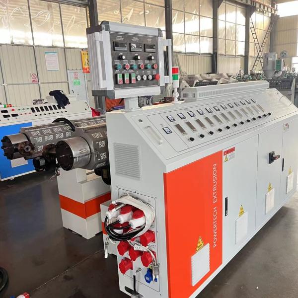 Double Wall Corrugated Pipe Extrusion Machine , 50mm-160mm HDPE Pipe Manufacturing Machine