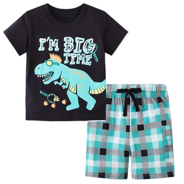 Quality Summer Boy Children'S Outfit Sets Cartoon Printing for sale