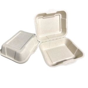 Buy cheap Conjoined Sugarcane Pulp Packaging Biodegradable Disposable Lunch Box from wholesalers