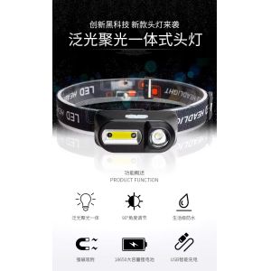 Buy cheap Outdoor Emergency Flashlight with Battery USB Charging Headlight from wholesalers