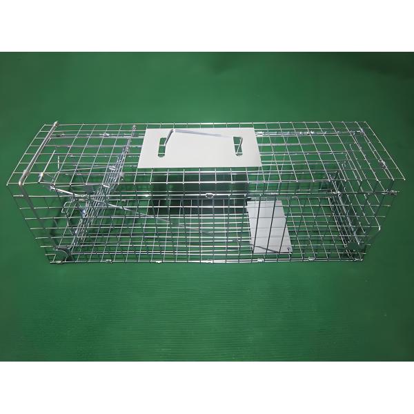 Quality 24x7x8'' Folded Live Cat Trap Cage Humane Large Live Animal Cage for sale