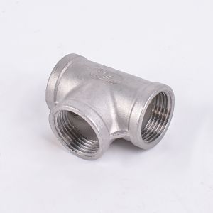Buy cheap 1/2 Tee Female NPT T Shaped 3 Way Cast Pipe Fitting OEM Support Stainless Steel 304 from wholesalers