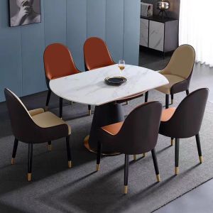 Buy cheap Highly Practical Extendable Dining Room Table Seamless Extendable Round Dining Table With Leaf from wholesalers