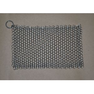 Buy cheap Rectangular Chainmail Cast Iron Pan Scrubber Stainless Steel Wire Scrubber from wholesalers