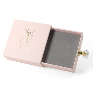 Buy cheap Custom Printed Pink Bracelet Satin Jewelry Box Small Brooch Gift Boxes For Packiging from wholesalers