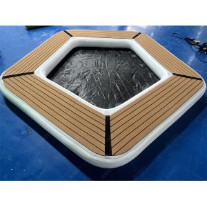 Round Inflatable Water Hammock Floating Raft 10 Classic Lounge Inflatable