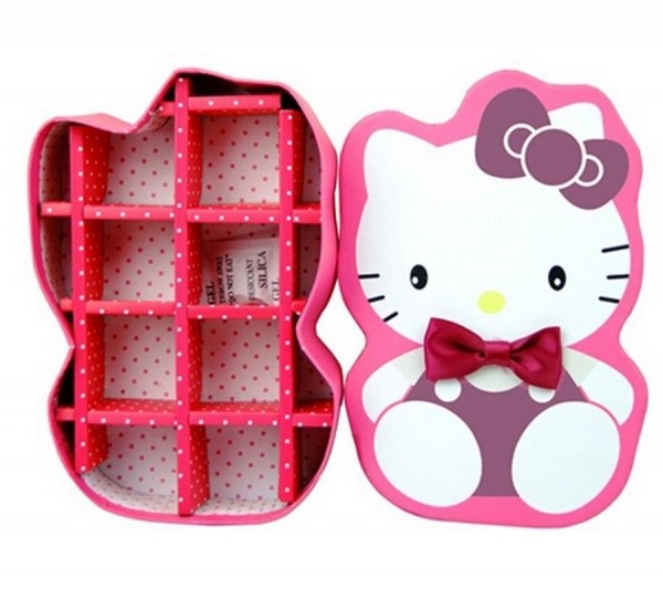 Buy cheap Cute Cartoon Character Rigid Chocolate Box 8 Grids Pink And White from wholesalers