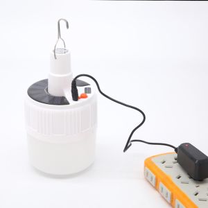 Emergency Rechargeable Solar Powered 1200mAh 50-100W Equivalent LED Lamp