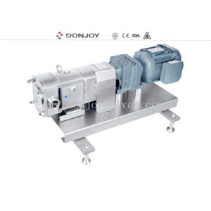 Donjoy TUL-25 horizontal rotor lobe pump with butterfly rotors and signle seal