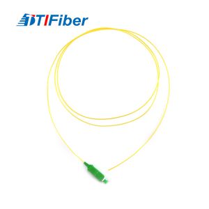 Buy cheap FTTH Singlemode Simplex SC APC Fiber Optic Pigtail Yellow Jacket from wholesalers