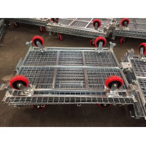 China Logistics shipping Wire Mesh Container Recyclable Long Life Span on sale