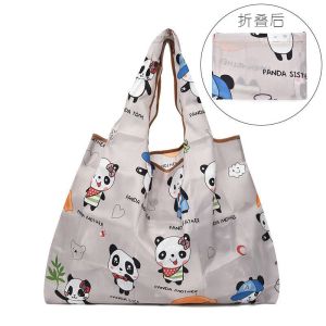 Buy cheap Convenient Panda Foldable Oxford Tote Bag Custom Promotional Bags product
