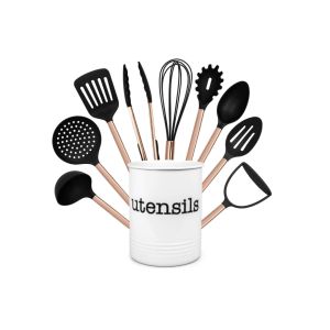 China CIQ Approved Nylon Kitchen Utensil Sets With Holder Ecofriendly on sale