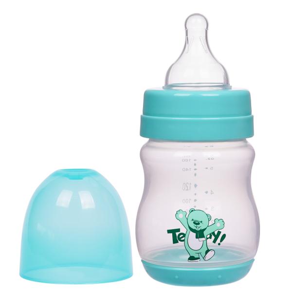 Quality 6oz 160ml PP Polypropylene Wide Neck Arc Baby Nipple Bottle for sale