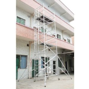 Buy cheap Folding Aluminium Scaffold Tower Ladder Frame Mobile Aluminum Scaffolding from wholesalers