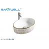 Buy cheap Golden Plating Bathroom Ceramic Basin / Counter Top Art Basin Sink CE Approval from wholesalers