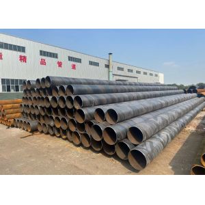 Buy cheap Steel Pipe Manufacturing with Double Submerged Arc Welded Pipe and Black Painting Process Spiral Submerged- Arc Welded Steel Pipe from wholesalers