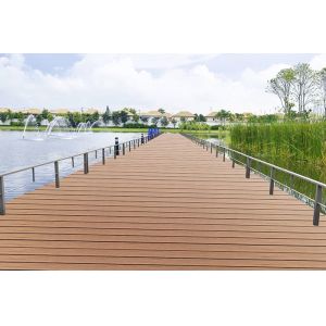 Buy cheap Low Maintenance Brown WPC Deck Flooring , Composite Fencing Materials from wholesalers