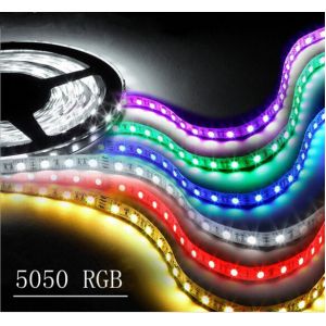 12V DC flexible led strips ip65 SMD5050 Epistar 120° angle waterproof RGB led