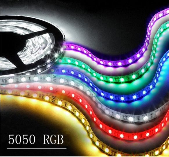 12V DC flexible led strips ip65 SMD5050 Epistar 120° angle waterproof RGB led