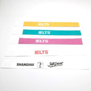 Custom Logo Sequential Numbering Coding Tyvek Wristbands Pool Waterproof Full