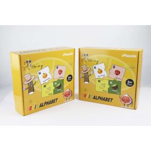 China 2.5mm Thickness Fruit Alphabet Puzzle 28pcs Varnish Finishing on sale