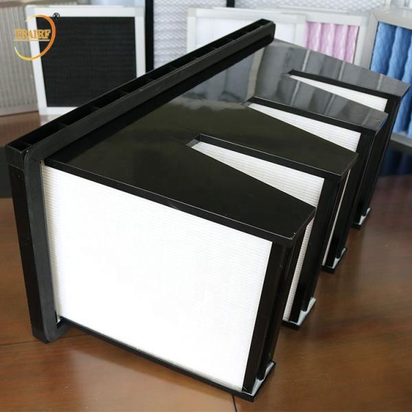 Quality F9 H10 H13 Micro Glass Fiber HEPA V Bank Filter Moisture Proof for sale