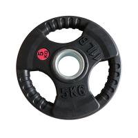 Buy cheap Black Gym Fitness Workout Accessories / Fixed Rubber Weight Plate For Body product