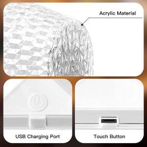 Buy cheap Rechargeable Wineglass Diamond Crystal Table Lamp For Home Office from wholesalers