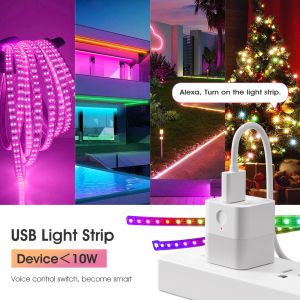 Buy cheap Tuya Mini Smart WiFi Power Adapter 5V Micro USB & Type-C Charger with APP Timing, Voice Control, Alexa Compatibility for Light Strips from wholesalers