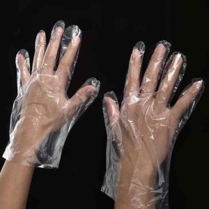 Buy cheap PE Disposable Kitchen Gloves , Garden BBQ Plastic Hand Gloves Multifuction product