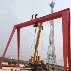 Buy cheap A3 10T Single Girder Gantry Crane Box Beam Strong Rigidity from wholesalers