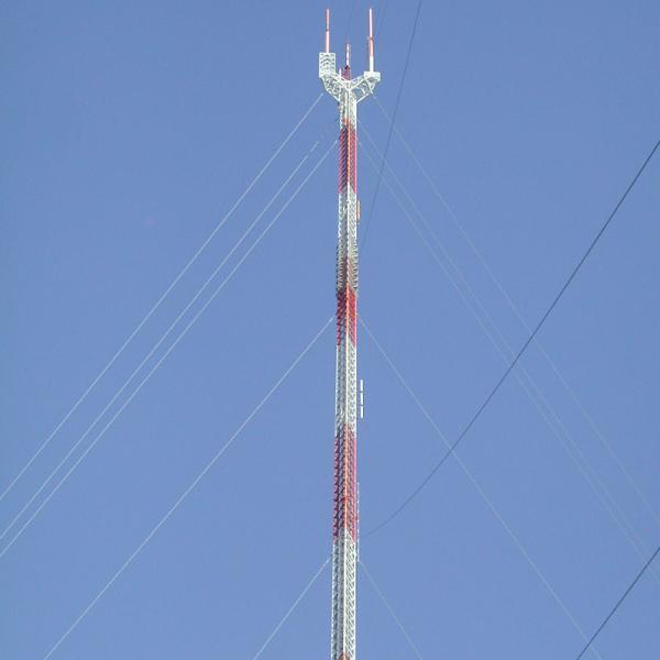 Quality 50m Guyed Lattice Tower Electric Communication Mast for sale