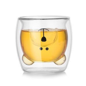 Buy cheap Bear Double Thermostable 270ml Personalized Glass Beer Mugs from wholesalers