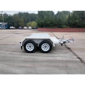 White Tandem Axle Flatbed Trailer 680kg Tandem Flatbed Trailers