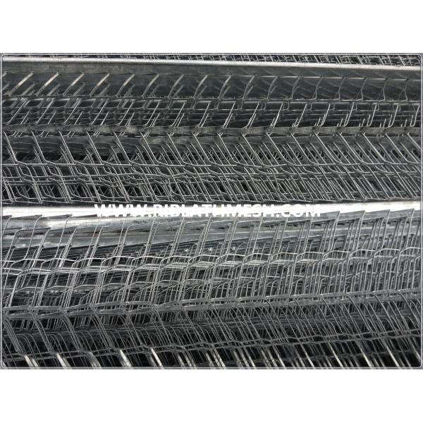 60cm Width Expanded Metal Lath , High Tensile Metal Mesh Lath With V Ribs