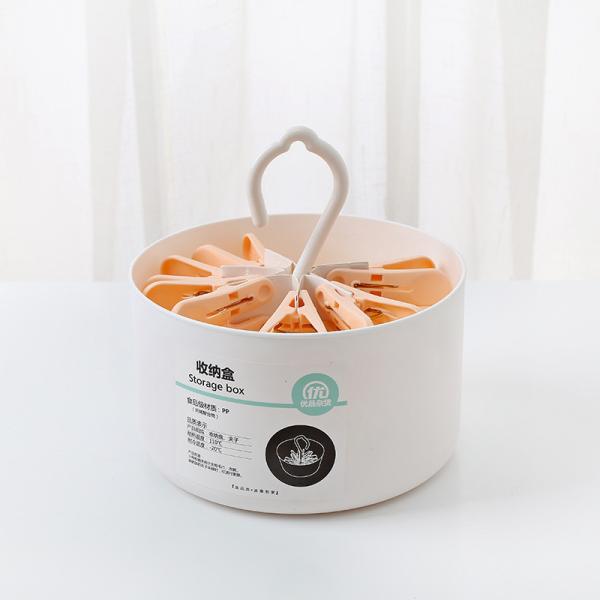 Quality 24 Windproof Quilt Plastic Clothes Hanger Clips With Storage Box for sale