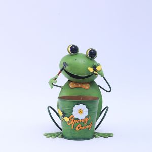 Buy cheap ODM Exquisite Metal Frog Ornaments / Metal Frog Figurines With Bucket from wholesalers