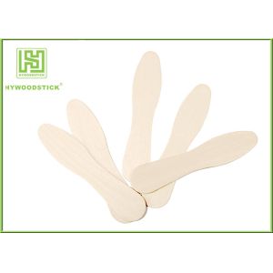 China Biodegradable Flat Edge Personalized Wooden Ice Cream Spoons Eco - Friendly on sale