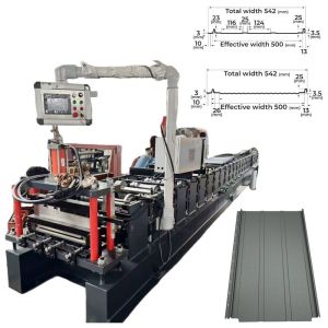 Buy cheap Romania Popular 500mm Coverage Snap Lock Roll Forming Machine from wholesalers