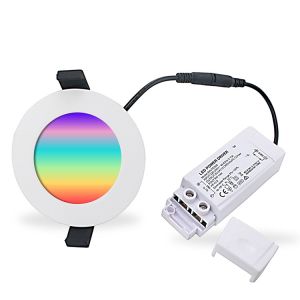 RGBW LED Downlight with Adjustable Brightness, Long Lifespan, Voice Assistants