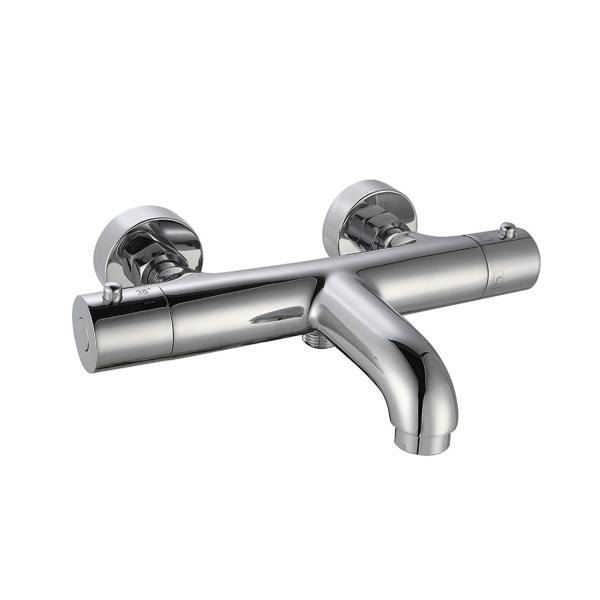 Buy cheap Thermostaic Temperature Adjustable Bath Or Shower Spout Mixer Bathroom Chrome Color Brass Tap Faucet OEM Round Classical from wholesalers
