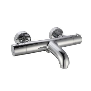 Buy cheap Thermostaic Temperature Adjustable Bath Or Shower Spout Mixer Bathroom Chrome Color Brass Tap Faucet OEM Round Classical from wholesalers