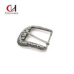 Buy cheap Flowers Bead Silver Belt Buckles Zinc Alloy Size 38mm For Bags from wholesalers