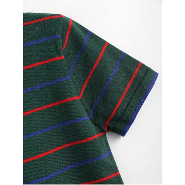 Custom Logo Stripe Cotton T Shirt Printing for Women