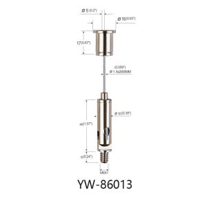 Self Locking Lighting Suspension Kits Up And Down Adjustable YW86010