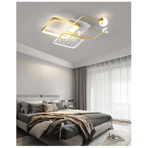Modern Minimalist White Square Ceiling Light Atmosphere Household Bedroom Star Ceiling Lights(WH-MA-289)