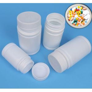 Buy cheap Capsules White Medicine Bottle HDPE Empty Pill Bottle 40ml from wholesalers