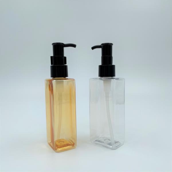 Buy cheap Coated Shampoo Square Plastic Lotion Bottles 150ml With PP Pump from wholesalers
