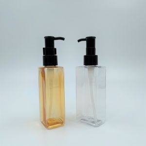 Buy cheap Coated Shampoo Square Plastic Lotion Bottles 150ml With PP Pump from wholesalers
